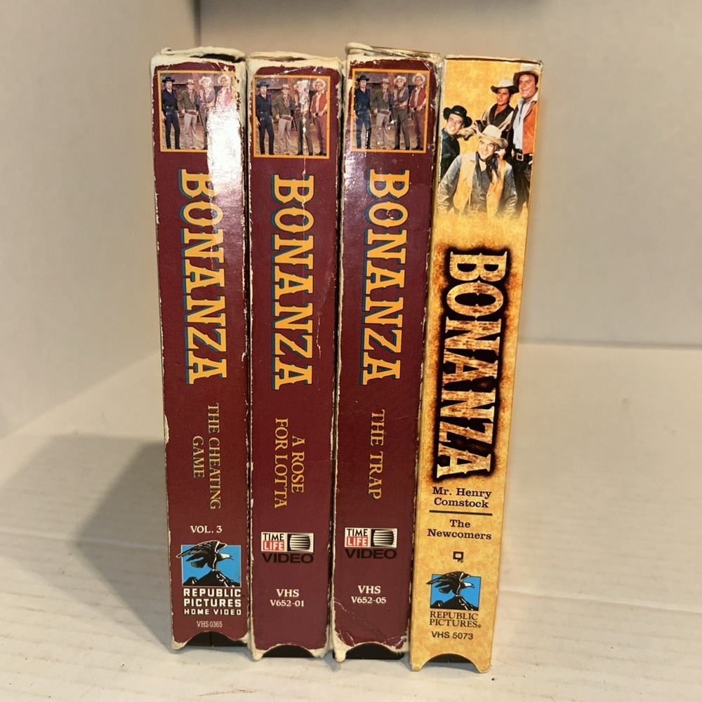 Bonanza VHS Lot Of‎ 4 Episodes TV Show Western Michael Landon